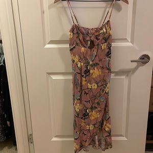 Reformation Size 2 Pink Printed Midi Dress - never worn w/o tag